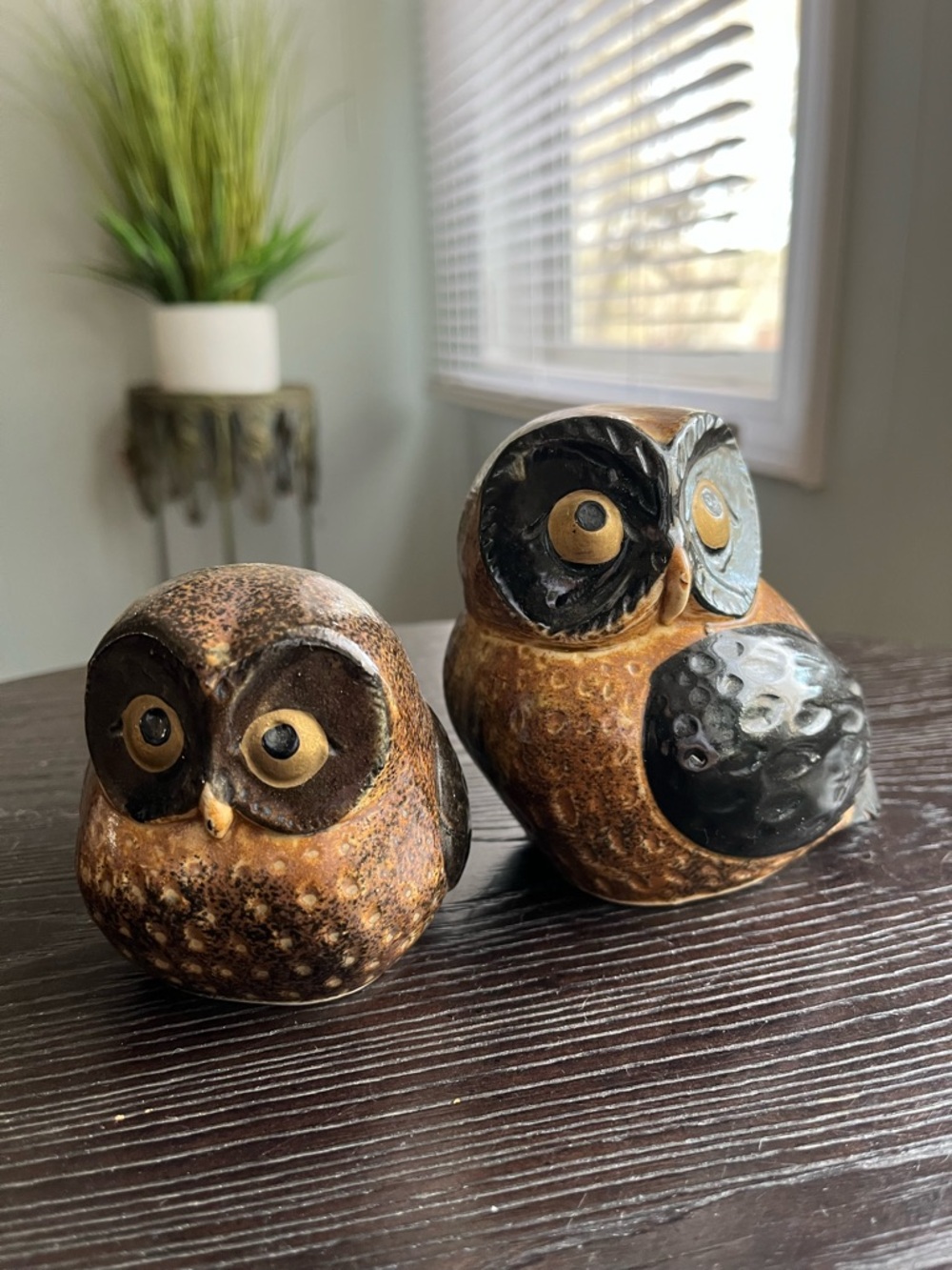 Vintage OMC Otagiri Mercantile Co. Owl Set Stoneware MCM Style Japan 2 PC - Picture 3 of 12